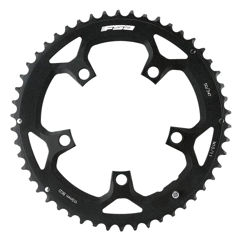 Full Speed Ahead Pro Road Chainring - 50t 110 BCD Aluminum N11 Black - Bicycle Warehouse