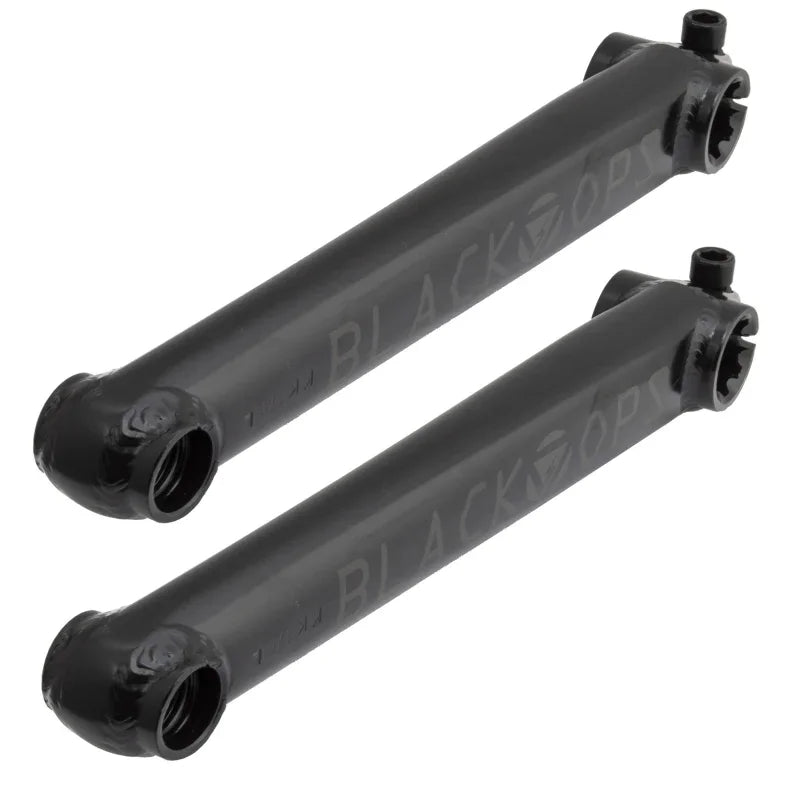 Stomp Cro-mo 175mm 19mm crankset black - Bicycle Warehouse
