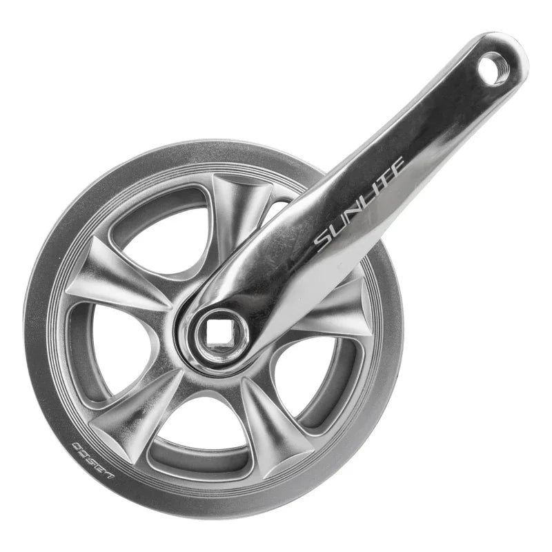 Inner City Single Speed Crank 165x38 118 SQR JIS crankset silver - Bicycle Warehouse