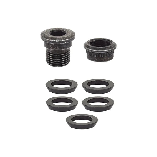 Force 1/ CX1 Chainring Spacer Bolt Set Five Spacers Hidden Nut/Bolt Fits Rival 1 Hidden Chainring Bolt Design - Bicycle Warehouse