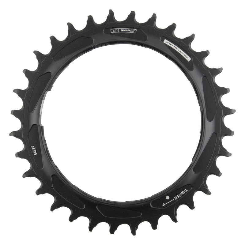 XX SL Eagle T-Type Thread Mount Chainring - 32t 12-Speed Thread Mount For XX SL PM Spider 0mm Offset Aluminum BLK/Silver - Bicycle Warehouse