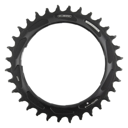 XX SL Eagle T-Type Thread Mount Chainring - 32t 12-Speed Thread Mount For XX SL PM Spider 0mm Offset Aluminum BLK/Silver - Bicycle Warehouse
