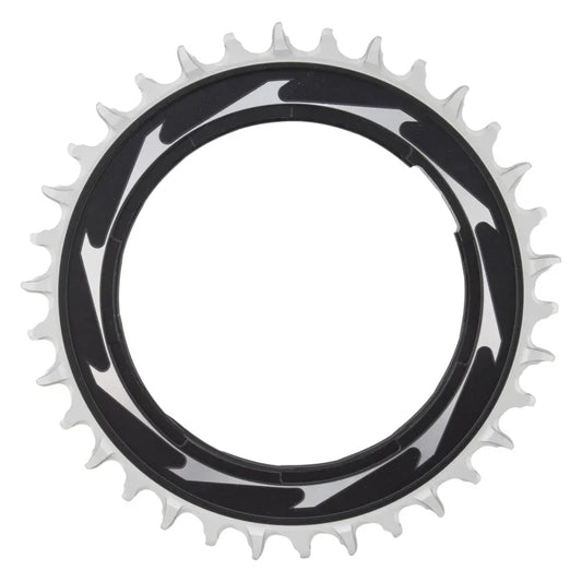 XX SL Eagle T-Type Thread Mount Chainring - 34t 12-Speed Thread Mount For XX SL PM Spider 0mm Offset Aluminum BLK/Silver - Bicycle Warehouse
