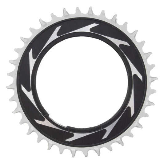 XX SL Eagle T-Type Thread Mount Chainring - 36t 12-Speed Thread Mount For XX SL PM Spider 0mm Offset Aluminum BLK/Silver - Bicycle Warehouse