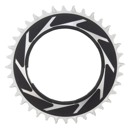 XX SL Eagle T-Type Thread Mount Chainring - 36t 12-Speed Thread Mount For XX SL PM Spider 3mm Offset Aluminum BLK/Silver - Bicycle Warehouse