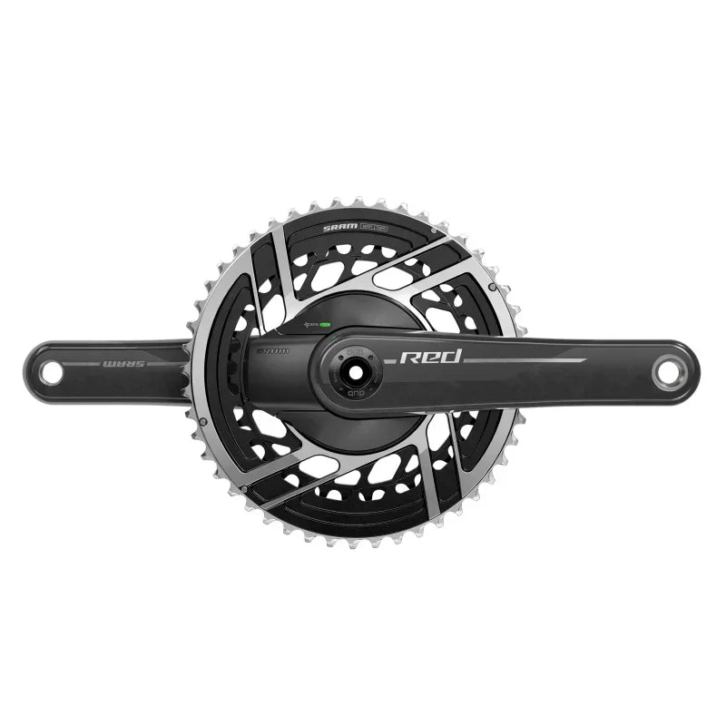 RED AXS Power Meter Crankset - 165mm 2x 12-Speed 46/33t 8-Bolt Direct Mount DUB Spindle Interface Natural Carbon E1 - Bicycle Warehouse