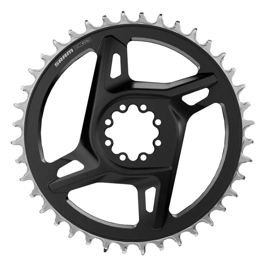 RED X-Sync Chainring - 44t 12/13-Speed 8-Bolt Direct Mount 6.5mm Offset BLK/Silver E1 - Bicycle Warehouse