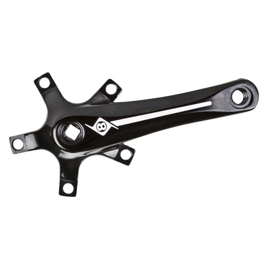 Alloy Crank Set 175mm 107 SQR JIS crankset black - Bicycle Warehouse