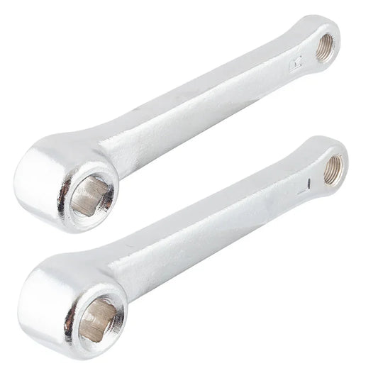 Steel L&R Cotterless Arms 6` SQR JIS crankset silver - Bicycle Warehouse