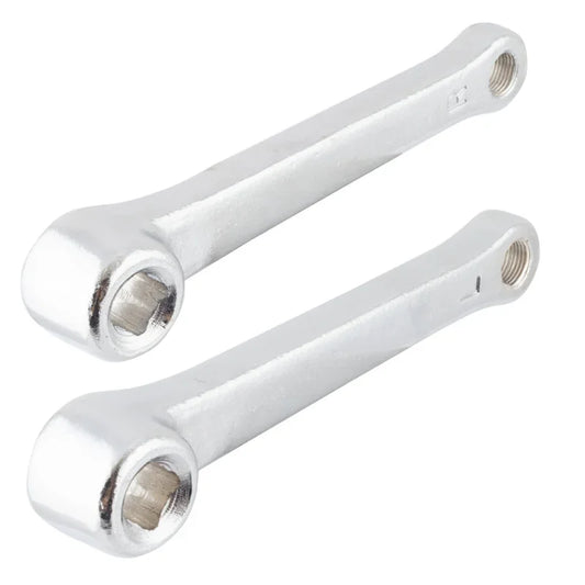 Steel L&R Cotterless Arms 4` SQR JIS crankset silver - Bicycle Warehouse