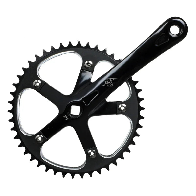 Track/SS 175x46 103mm JIS Square Taper crankset black/black - Bicycle Warehouse