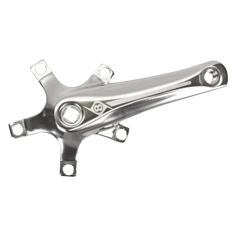 Alloy Crank Set 155mm 107 SQR JIS crankset silver - Bicycle Warehouse
