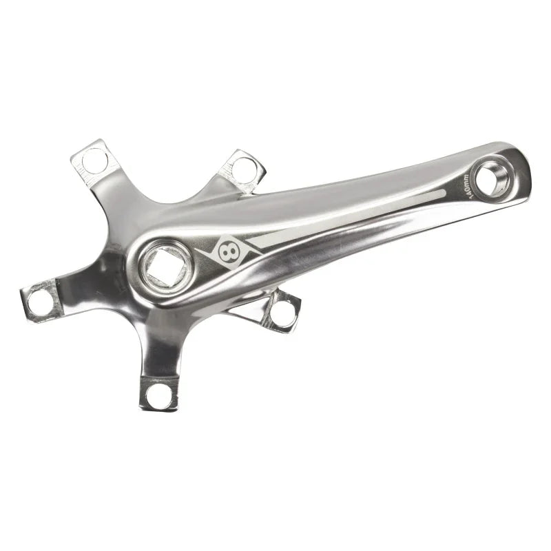 Alloy Crank Set 170mm 107 SQR JIS crankset silver - Bicycle Warehouse