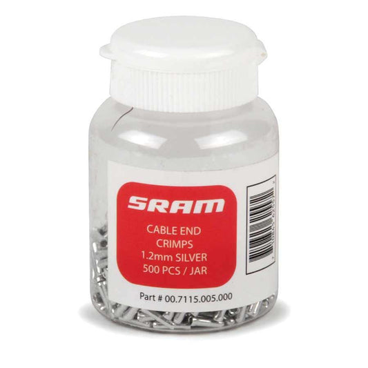 Cable End Crimps 1.2mm 500-Count Jar - Bicycle Warehouse