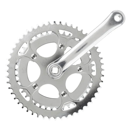 Alloy Double 170x52/42 122 SQR JIS crankset silver - Bicycle Warehouse