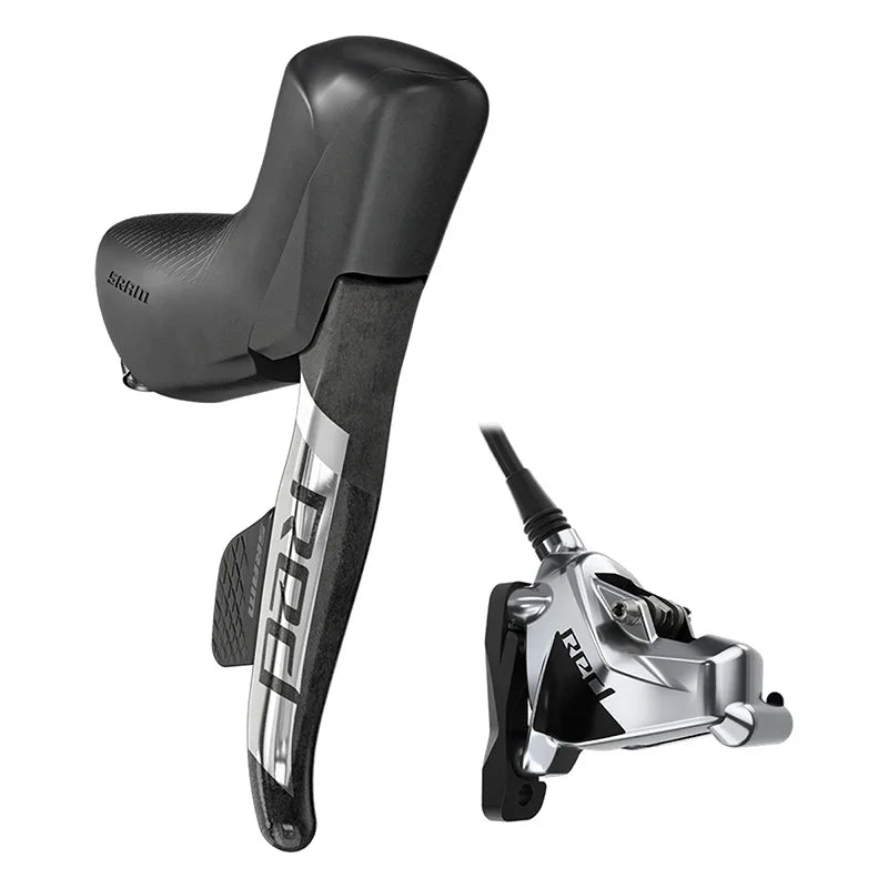 Red eTap AXS D1 Road Hydraulic Disc Brake Left Flat mount 2 piece caliper Black - Bicycle Warehouse