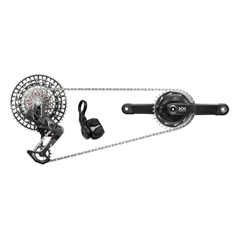 XX SL T-Type Eagle Transmission Power Meter Group - 175mm 34t Chainring AXS POD Controller 10-52t Cassette Rear Derailleur Chain - Bicycle Warehouse