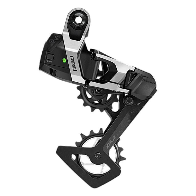 RED XPLR AXS Rear Derailleur - For RED XPLR 1x 13-Speed 46t Max UDH Hangerless Battery Not Included BLK/Silver E1 - Bicycle Warehouse