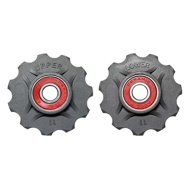 Ceramic Bearing Pulley Wheel Set 7/8/9/10/11sp Grey - Bicycle Warehouse