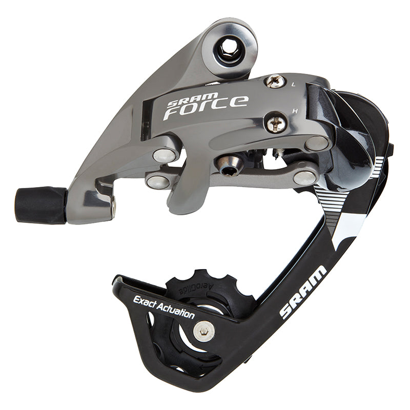 Force WiFli Rear Derailleur - 10 Speed Medium Cage Black/Silver - Bicycle Warehouse