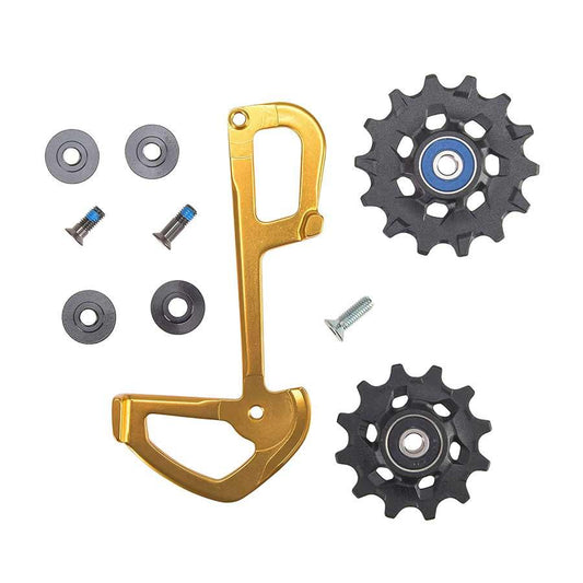 XX1 Eagle Ceramic Bearing Pulleys and Gold Inner Cage - Bicycle Warehouse