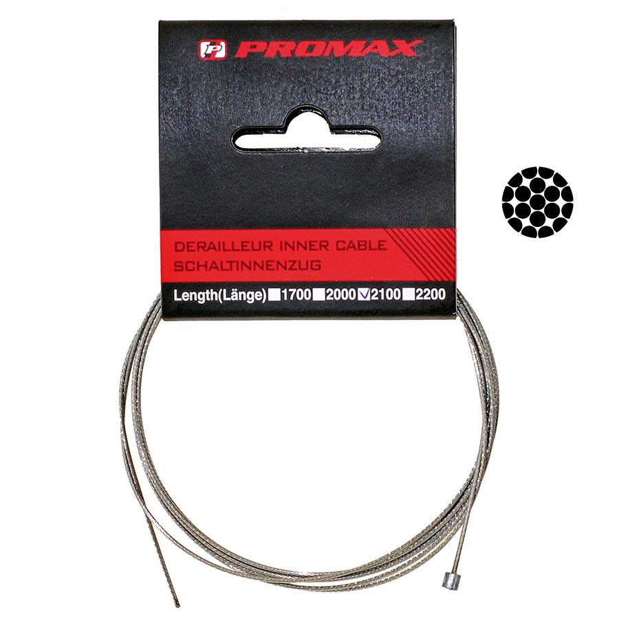 Promax 1.1mm Shift Shifter Cable 1.1mm 2100mm Stainless Steel Shimano/SRAM Unit - Bicycle Warehouse