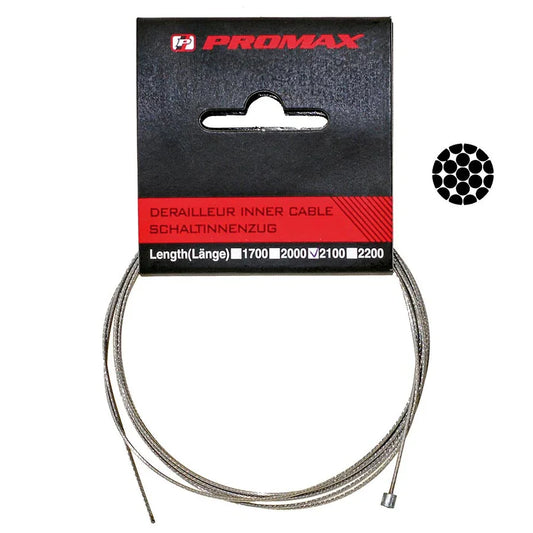 Promax 1.1mm Shift Shifter Cable 1.1mm 2100mm Stainless Steel Shimano/SRAM Unit - Bicycle Warehouse