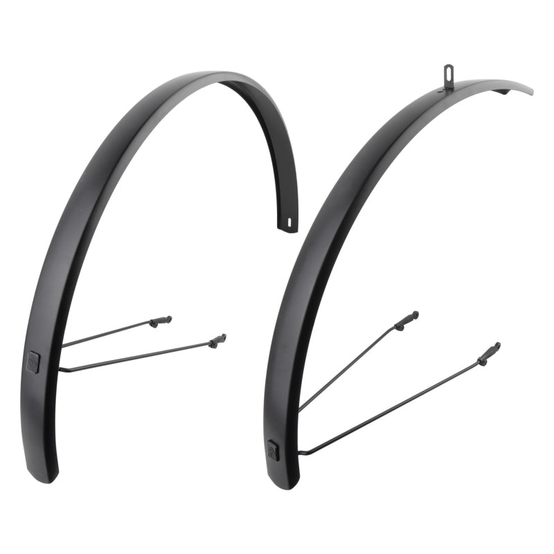 Edge AL 46 Aluminum Fender Set Black 700 x 25-35 - Bicycle Warehouse