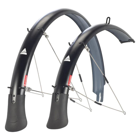 Flascheguard Fenders Pair MTB 26` x 60mm Polycarbonate Stainless Steel Matte Black 52mm / 2.0` 720g - Bicycle Warehouse