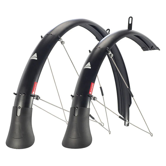 Flascheguard Fenders Pair MTB 27.5` x 70mm Polycarbonate Stainless Steel Matte Black 60mm / 2.35` 850g - Bicycle Warehouse