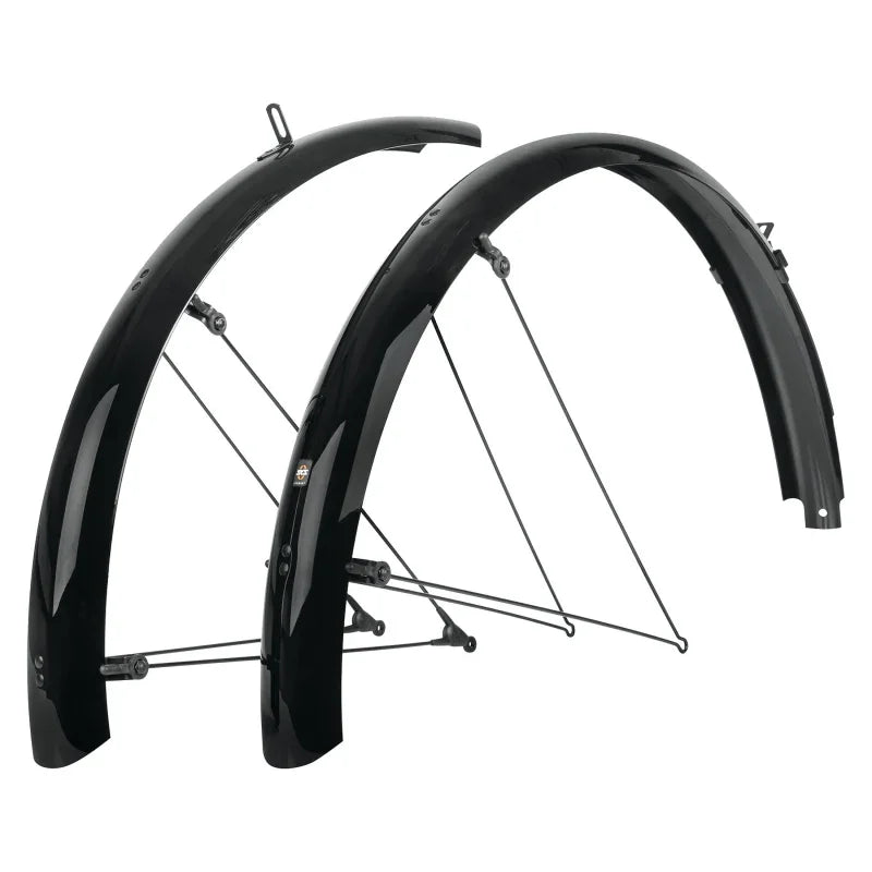 B65 Bluemels Full Coverage Fender Set - 65mm 27.5/29/700 x 2.25 Black - Bicycle Warehouse
