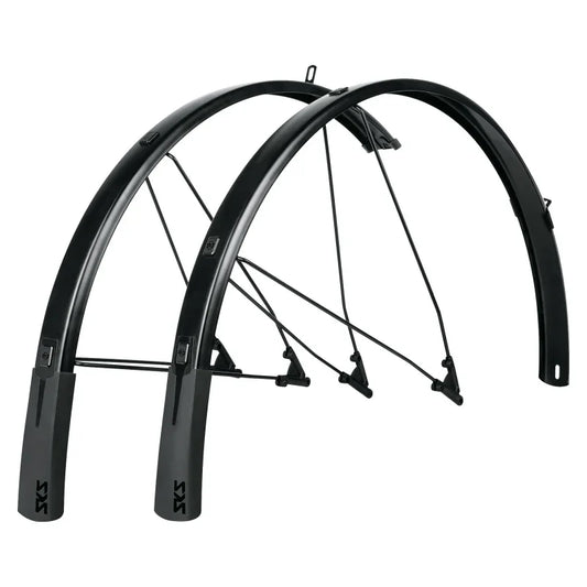 B46 Bluemels Style Full Coverage Fender Set - 46mm 700 x 28-37 Matte BLK - Bicycle Warehouse