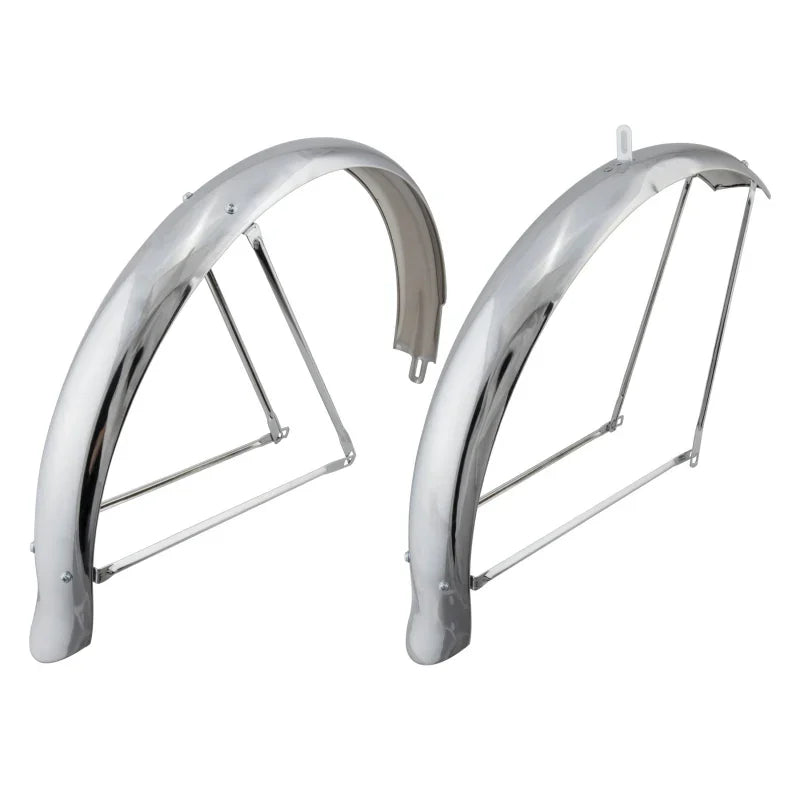 Cruiser Full Pair Cruiser 26` x 75mm Chrome 64mm / 2.50` - Bicycle Warehouse