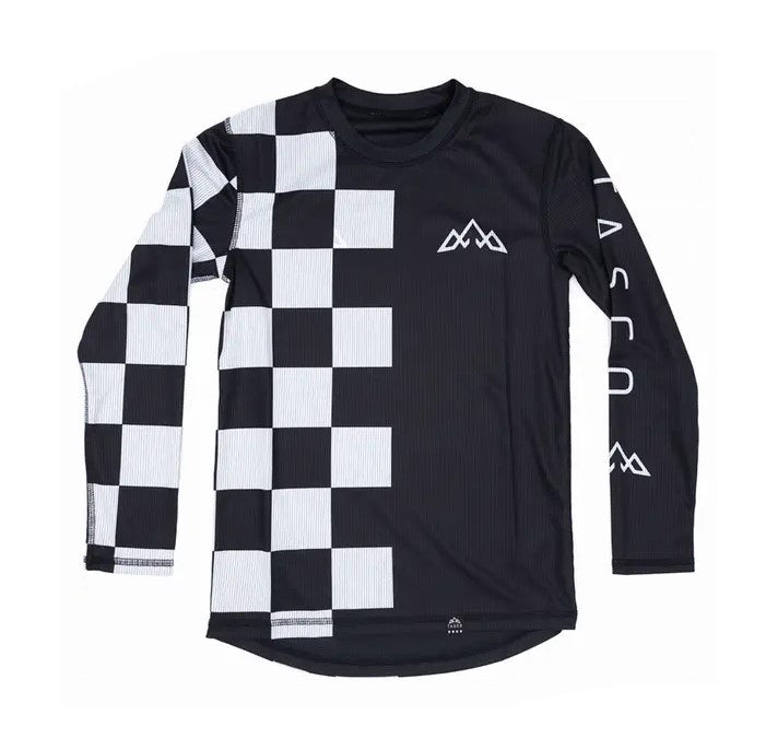 Tasco Mullet Reversible Ride Jersey Long Sleeve Black / White - Bicycle Warehouse
