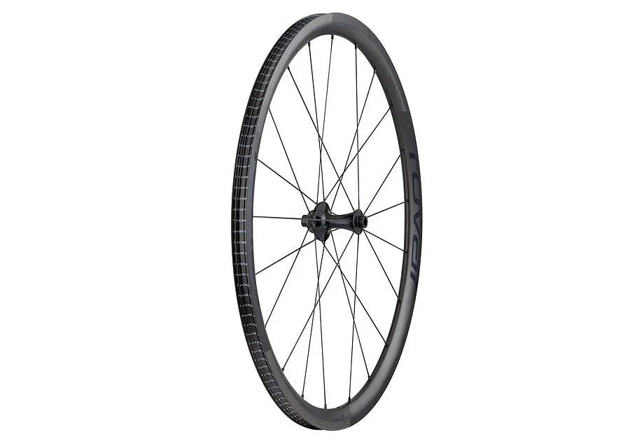 Roval alpinist clx front front wheel satin carbon/gloss black 700c - Bicycle Warehouse
