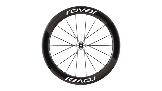 Roval Rapide Sprint CLX 700c front wheel with black rim and spoke design
