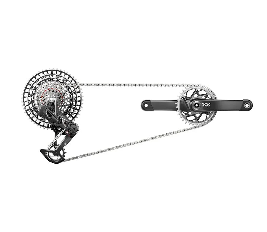SRAM XX SL T-Type Eagle Transmission Power Meter Group - 165mm 34t Chainring AXS POD Controller 10-52t Cassette Rear Derailleur Chain - Bicycle Warehouse