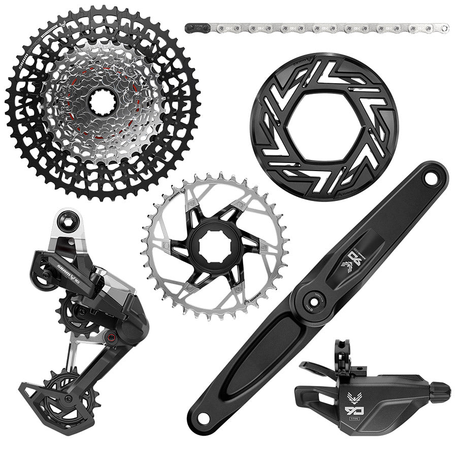 SRAM Eagle 90 Ebike Groupset - 165mm Brose 36T Clip-on Guard Chain XS-1275 10-52t Single Click Shifter Rear Derailleur - Bicycle Warehouse