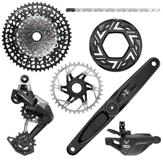 SRAM Eagle 90 Ebike Groupset - 160mm Bosch 36T Clip-on Guard Chain XS-1275 10-52t Single Click Shifter Rear Derailleur - Bicycle Warehouse