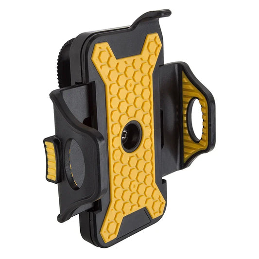 Clean Motion Clean motion Rotating Cell Phone Holder Adjustable Universal Black/Yellow - Bicycle Warehouse