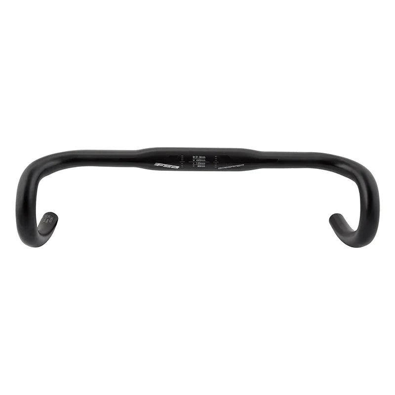 Full Speed Ahead Gossamer Compact Drop Handlebar - Aluminum 31.8mm 44cm BLK - Bicycle Warehouse