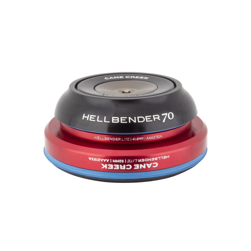 Hellbender 70 Lite Headset - IS42/28.6/H9|IS52/40 B Tapered Black - Bicycle Warehouse