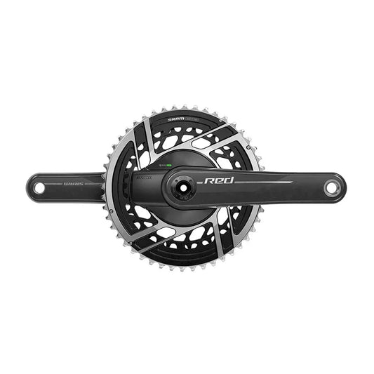 RED AXS Power Meter Crankset - 160mm 2x 12-Speed 48/35t 8-Bolt Direct Mount DUB Spindle Interface Natural Carbon E1 - Bicycle Warehouse