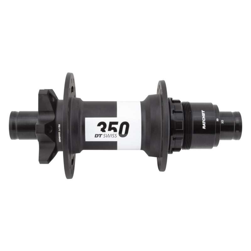 DT Swiss 350 Rear Hub - 12 x 148mm 6-Bolt XD Black 28H 36pt - Bicycle Warehouse