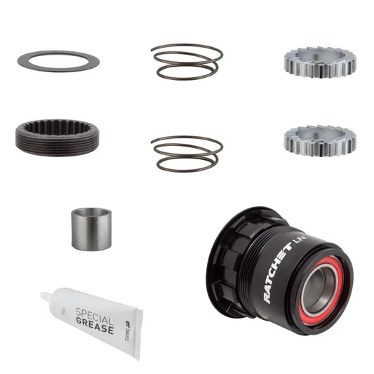 Ratchet LN Freehub Body Upgrade Kit - SRAM XDR Standard Aluminum Sealed Bearing 18T - Bicycle Warehouse