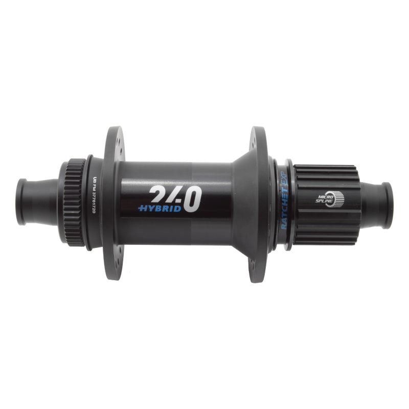 DT Swiss 240 Hybrid Rear Hub - 12 x 148mm Center-Lock Micro Spline BLK 32H 30pt - Bicycle Warehouse