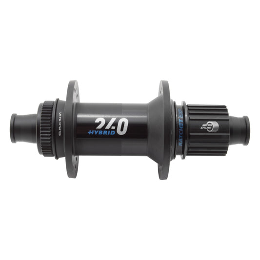 DT Swiss 240 Hybrid Rear Hub - 12 x 148mm Center-Lock Micro Spline BLK 32H 30pt - Bicycle Warehouse