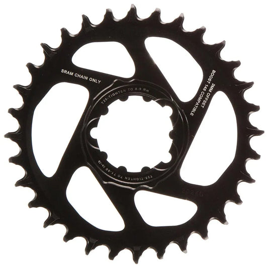 X-Sync 2 Eagle SL Direct Mount Chainring 32T Boost 3mm Offset BLK Gray Logo - Bicycle Warehouse