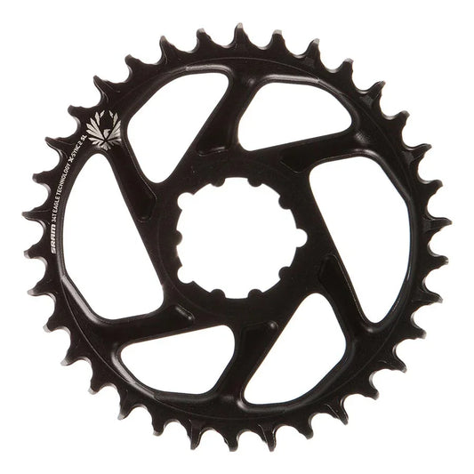 X-Sync 2 Eagle SL Direct Mount Chainring 34T Boost 3mm Offset BLK Gray Logo - Bicycle Warehouse