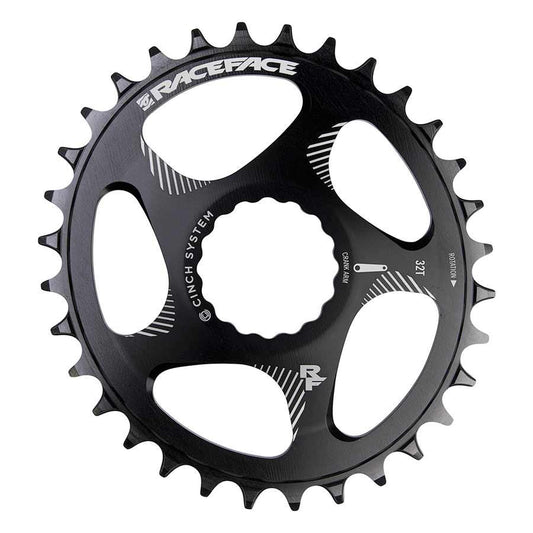 RaceFace Narrow Wide Oval Chainring: Direct Mount CINCH 32t Black - Bicycle Warehouse